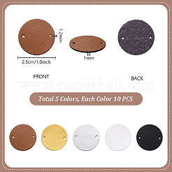 50 etiqueta de cuero sintético de 5 colores&nbsp;DIY-PH0030-33A