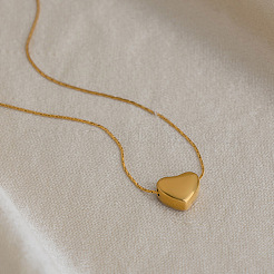 Collares colgantes de corazón de acero inoxidable 304 para mujer&nbsp;GT5254