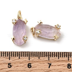 Граненые подвески из натурального аметиста&nbsp;KK-Z137-14G-03