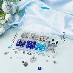 Наборы для изготовления браслетов с изображением руки хамсы и дурного глаза&nbsp;DIY-SC0020-39