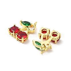 Черри латуни микро проложить Цирконом подвески&nbsp;KK-L237-021G-02