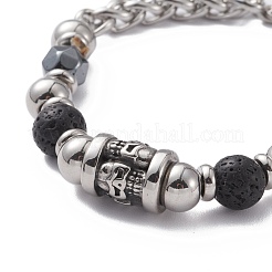 Bracciale in pietra con pietre preziose miste per donna ragazza&nbsp;BJEW-F418-08