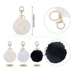 3 porte-clés en alliage 3 couleurs&nbsp;KEYC-TA0004-69B