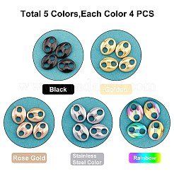 Вакуумное покрытие pvd 304 нержавеющая сталь овальные звенья соединители&nbsp;STAS-UN0009-60M