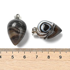 Pendentifs d'agate à bandes naturelles&nbsp;GG-K002-13E