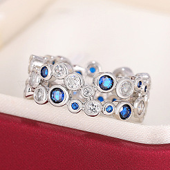 Полые латунные кольца с кубическими цирконами&nbsp;FS-WG3B071-03