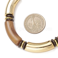 Colliers de perles en acrylique bicolore de 12 mm&nbsp;NJEW-JN05373-01
