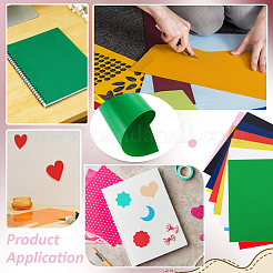 24 feuille de plastique PVC 6 couleurs&nbsp;AJEW-BC0011-24B
