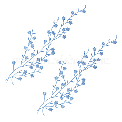 Полиэстер цветок вышивка нитью приклеивание/пришивание заплаток&nbsp;PATC-WH20017-19A