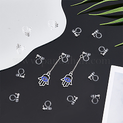 30 шт. фурнитура для сережек-клипс из нержавеющей стали 304&nbsp;STAS-UN0051-66