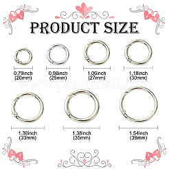 28шт 7 стиля пружинные кольца из цинкового сплава&nbsp;FIND-CJ0003-98