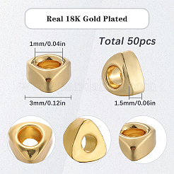 50 шт. латунные бусины с покрытием стойки&nbsp;KK-SC0005-14