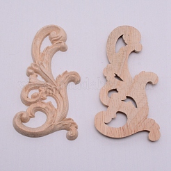 Natürliches Massivholz geschnitzt Onlay Applique Handwerk&nbsp;WOOD-WH0108-46