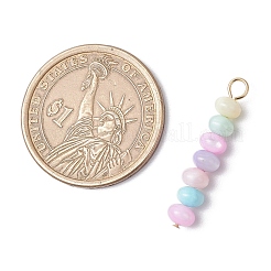 Pendenti con perline di conchiglia d'acqua dolce naturale tinta di colore macaron&nbsp;PALLOY-JF03706-01
