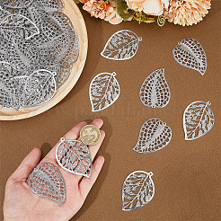 60 шт. 2 стиля железных листовых украшений&nbsp;AJEW-GF0012-11B