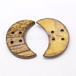Accessoires de vêtement ethniques de boutons de couture de noix de coco d'accessoires en bois avec 4 trou&nbsp;BUTT-O002-A