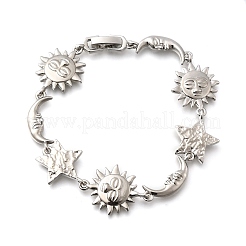 Латунь ссылка браслеты для женщин&nbsp;BJEW-C118-01P