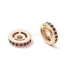 Abalorios de latón con pavé de circonitas&nbsp;KK-R216-10C-KCG02