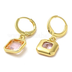 Orecchini pendenti a monachella in vero ottone placcato oro 18k&nbsp;EJEW-L268-005G-01