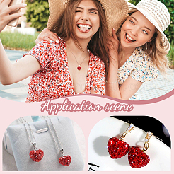 12 шт. подвески из полимерной глины со стразами&nbsp;RB-PH0001-55