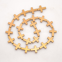 Electroplate non magnetici ematite sintetico fili di perline&nbsp;G-J253-04