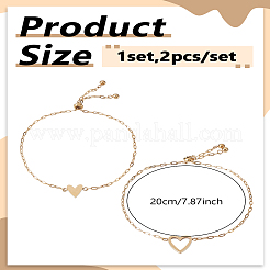 2шт регулируемые браслеты из нержавеющей стали 201&nbsp;BJEW-LP0015-18