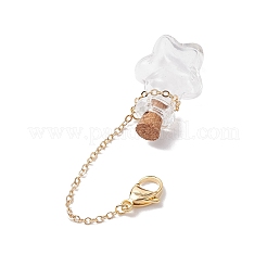 Decorazioni pendenti con bottiglie dei desideri in vetro vuote&nbsp;HJEW-JM02662-01
