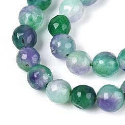 Chapelets de perles en jade blanc naturel teinté&nbsp;G-T139-6mm-60-18