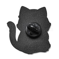Emaille-Anstecknadeln mit Katze und Vogel&nbsp;JEWB-I055-05EB-01
