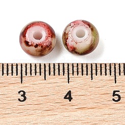 Непрозрачные с напылением стеклянные бусины&nbsp;X1-GLAA-G118-01U