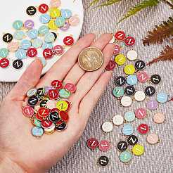 120 pièces 12 couleurs breloques en alliage plaqué or&nbsp;ENAM-SZ0001-64Z