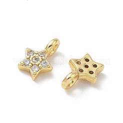 Latón micro pavimenta claro cubic zirconia encantos&nbsp;CU-CBA9FFD-04G