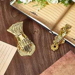 2 Stück handförmiger Lesezeichenclip aus Legierung in 2 Stilen&nbsp;AJEW-CP0006-93