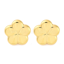 Pendientes de botón de acero inoxidable 304 con diseño de flor para mujer&nbsp;EJEW-A125-73G