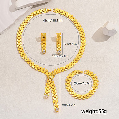 Элегантные железные геометрические подвески браслеты серьги и ожерелья комплект для женской вечеринки&nbsp;BU2705