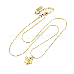 Ожерелья с подвеской в виде отпечатка собачьей лапы из нержавеющей стали 304 для женщин&nbsp;NJEW-Z044-13G