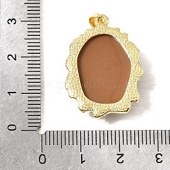 Pendentifs en résine laiton à motif léopard&nbsp;KK-A296-52A-G