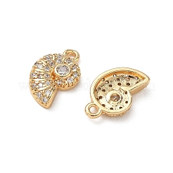 Ciondoli in ottone zirconi chiari micro pavé&nbsp;KK-P355-01C-G
