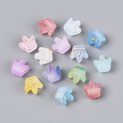 Матовые прозрачные акриловые бусины&nbsp;FACR-T009-01A