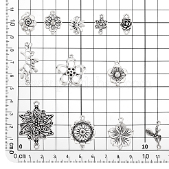 120 Stück 12 Stile Verbindungsanhänger aus Zinklegierung im tibetischen Stil&nbsp;FIND-PH0005-74