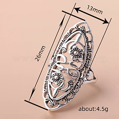 Кольца из сплава с конским глазом и цветочным узором&nbsp;FS-WGD22DF-02
