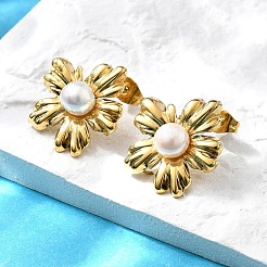 Фурнитура для сережек-гвоздиков из нержавеющей стали 304&nbsp;EJEW-F361-15G