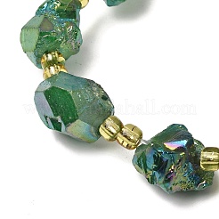 Brins de perles d'améthyste naturelle brute électroplaquée&nbsp;G-Z131-J02-07