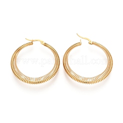 Orecchini a cerchio in acciaio inossidabile 304&nbsp;EJEW-F203-16G-B