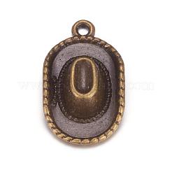 De style tibétain pendentifs chapeau en alliage&nbsp;TIBEP-1023-AB-FF