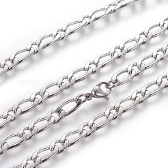 Collares de cadena fígaro de acero inoxidable 304 que no se deslustran&nbsp;NJEW-E143-08P