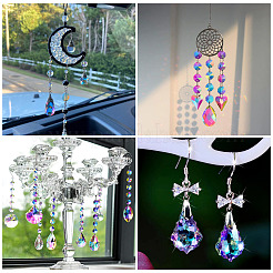 70шт 7 стильные гальванические граненые стеклянные подвески&nbsp;EGLA-TA0001-11