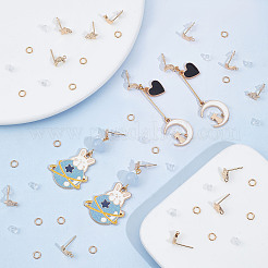 16 шт. 2 стильные латунные серьги-гвоздики&nbsp;KK-CN0001-89