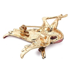 Эмалевые значки с изображением красного венценосного журавля&nbsp;LS-JEWB-S035-01G-01