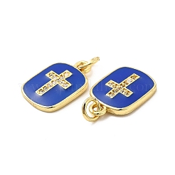 Colgante micropavé cubic zirconia de latón&nbsp;KK-E068-VB448-1